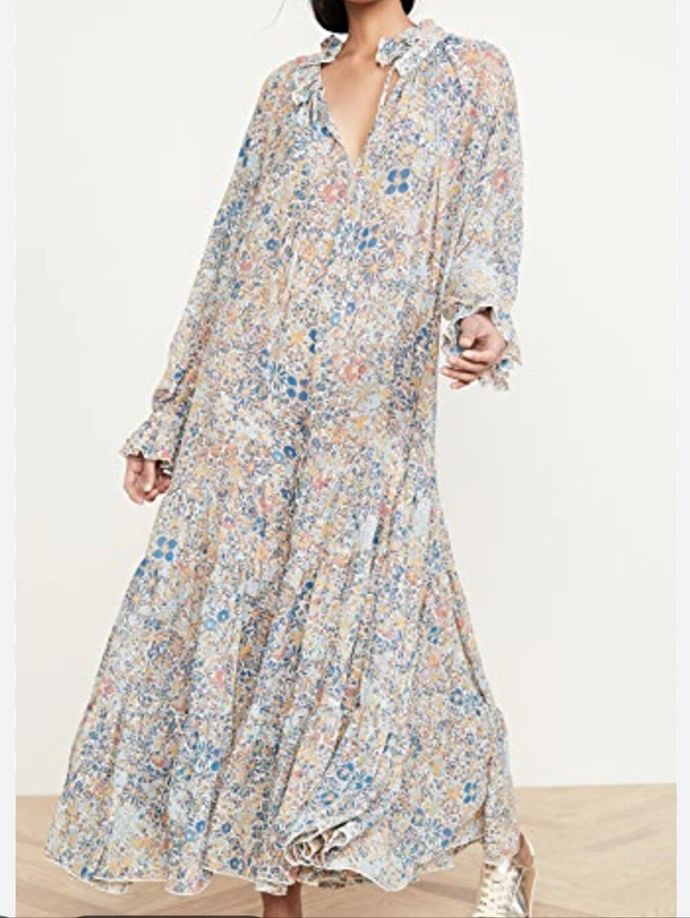 Free People Feeling Groovy Tiered Maxi Dress S